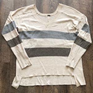 Striped neutral comfy sweater